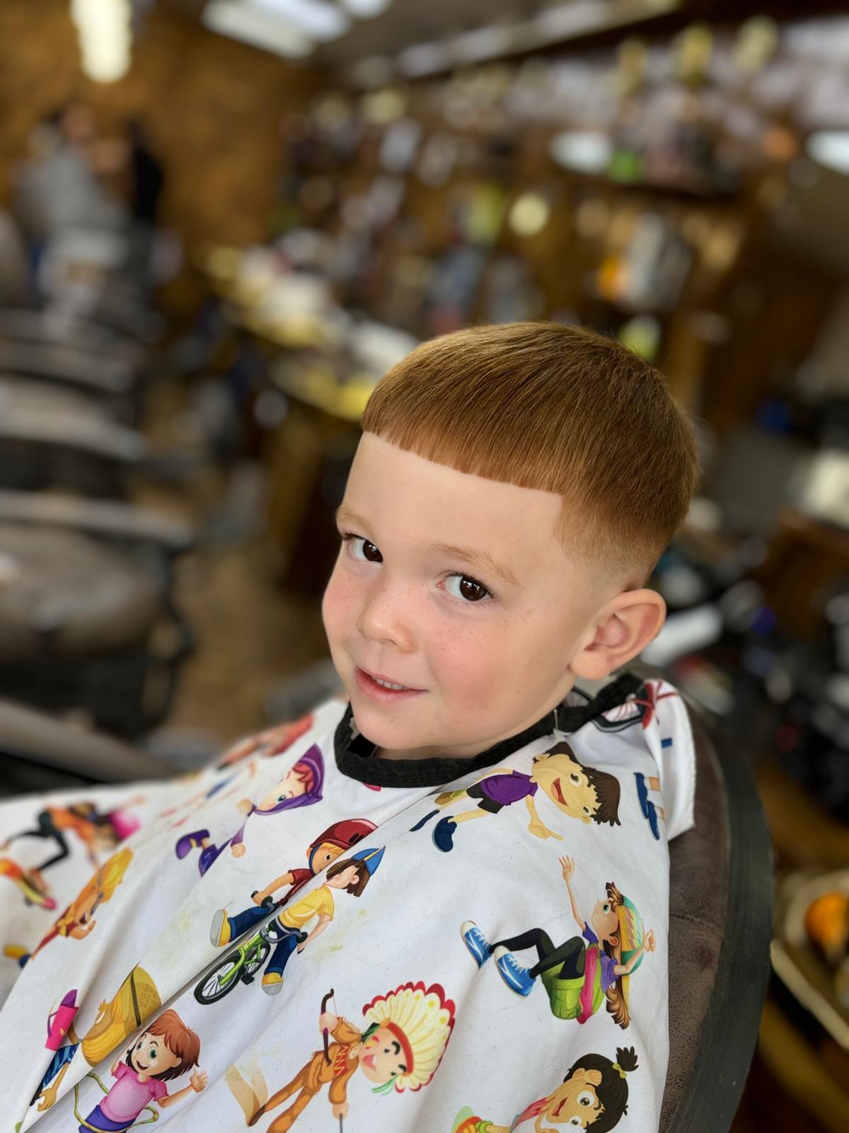Professional kids haircut at Bitterne Barber Shop - expert children's grooming Southampton